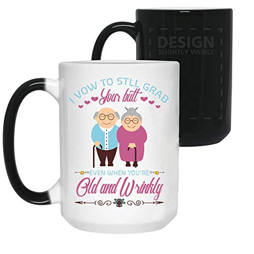 MATTHEW I Vow To Still Grab Your Butt Even When Youre Old And Wrinkly Color Changing Coffee Mug