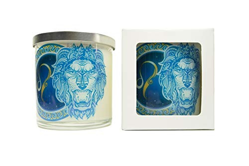 Leo Zodiac Candle - Natural Soy Candle 12 oz Glass Soy Candle Gift Ideas Handmade Candle Scented Candles Handmade Zodiac Sign Candles