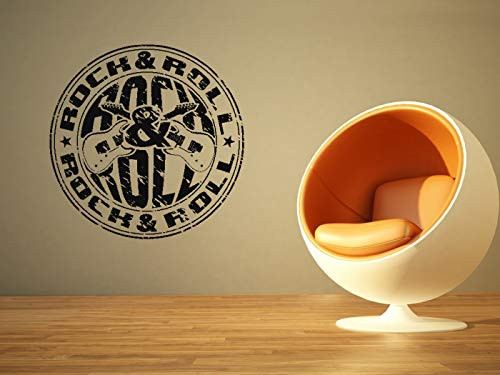 Wall Vinyl Sticker Rock And Roll Guitar Stamp Emblem Sign Bar Mural Decal Art Decor LP2153 Wall Vinyl Sticker Rock And Roll Guitar Stamp Emblem Sign Bar Mural Decal Art Decor LP2153