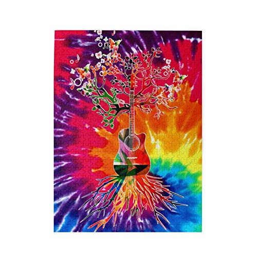 Jigsaw Puzzles Guitar Roots Tree of Life Large Wooden Puzzles for Adults 500 Piece