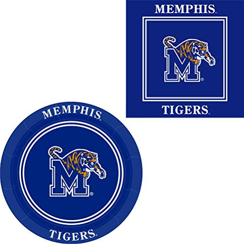 Westrick Memphis Tigers Napkins  and  Plates - Serves 32  64 Pieces