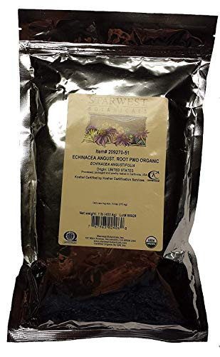 Organic Echinacea Angustifolia Root Powder 1 Lb  453 G  - Starwest Botanicals