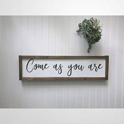 BYRON HOYLE Come As You are Framed Wood Sign Wooden Wall Hanging Art Inspirational Farmhouse Wall Plaque Rustic Home Decor for Nursery Porch Gallery Wall Housewarming BYRON HOYLE Come As You are Framed Wood Sign Wooden Wall Hanging Art Inspirational Farmhouse Wall Plaque Rustic Home Decor for Nursery Porch Gallery Wall Housewarming