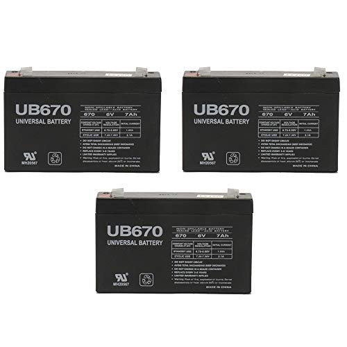 Universal Power Group 6V 7Ah SLA Replacement Battery for Battery Zone GZ670-3 Pack