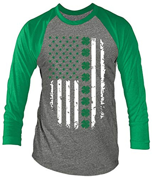 Arvilhill St Patricks Day Shirt for Men Irish Green Raglan Cotton Shamrock Long Sleeve Top Flag Clover XL Arvilhill St Patricks Day Shirt for Men Irish Green Raglan Cotton Shamrock Long Sleeve Top Flag Clover XL