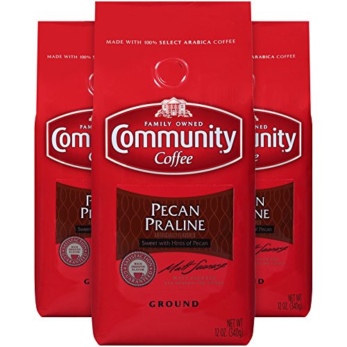 Community Coffee Premium Ground Coffee, Pecan Praline Flavored, Medium Roast, 12 oz, (Pack of 3) Community Coffee Premium Ground Coffee, Pecan Praline Flavored, Medium Roast, 12 oz, (Pack of 3)