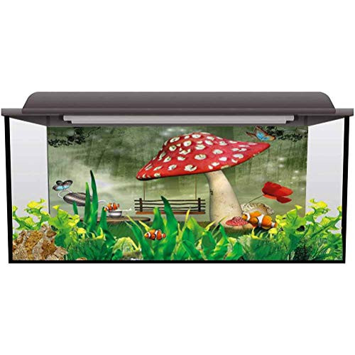ScottDecor PVC Aquarium Background MushroomPicnic in Fantasy Garden Background Sticker L30 X H12 Inch ScottDecor PVC Aquarium Background MushroomPicnic in Fantasy Garden Background Sticker L30 X H12 Inch