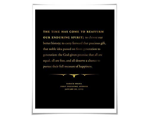 Barack Obama 2009 Inauguration Speech Gold Foil Art Print. 36 Colours. Graduation Gift. American History Barack Obama 2009 Inauguration Speech Gold Foil Art Print. 36 Colours. Graduation Gift. American History