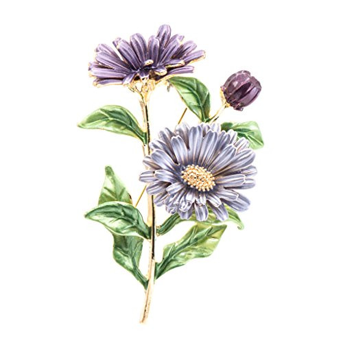 SEPBRIDALS Beautiful Enamel Flower Daisy Brooch Broach Pin Women Jewelry Accessories HB058  Purple SEPBRIDALS Beautiful Enamel Flower Daisy Brooch Broach Pin Women Jewelry Accessories HB058  Purple