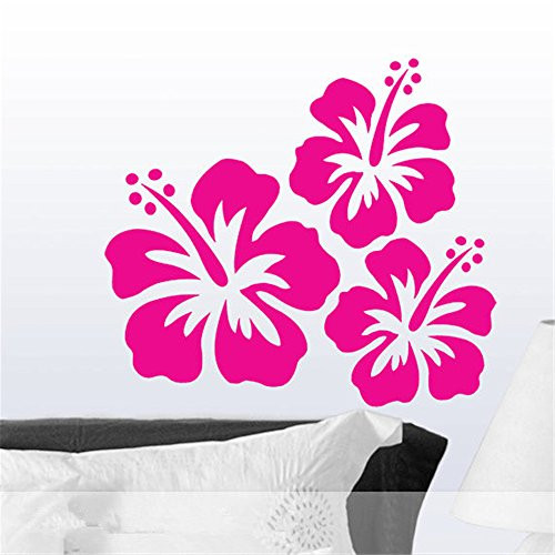 gtrsa Hibiscus Wall Decals Hawaiian Tropical Flowers Floral Decal Floral Decor Hibiscus Decal Inspirational Wall Decal Church Wall Decal Daycare Wall Decal Bible Hymn