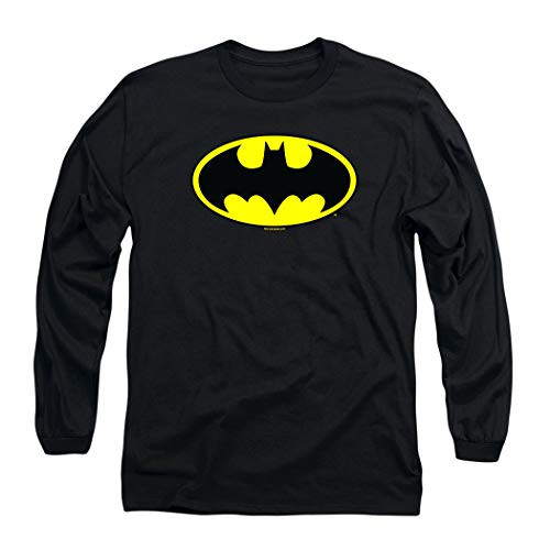 Batman Classic Logo Long Sleeve T-Shirt  and  Stickers  X-Large  Black