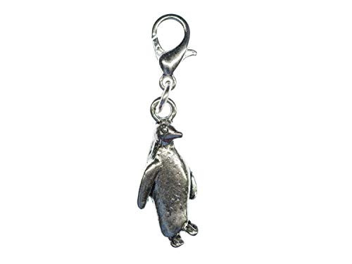 Miniblings Penguin Charm for Bracelet Wristlet Dangle Charm s Antarctic Bird Silver