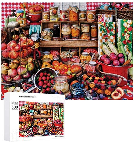 500 Pieces Wooden Jigsaw Puzzle for Adults Teens  and  Kids Pre-Serves Intellectual Decompressing Fun Family Game