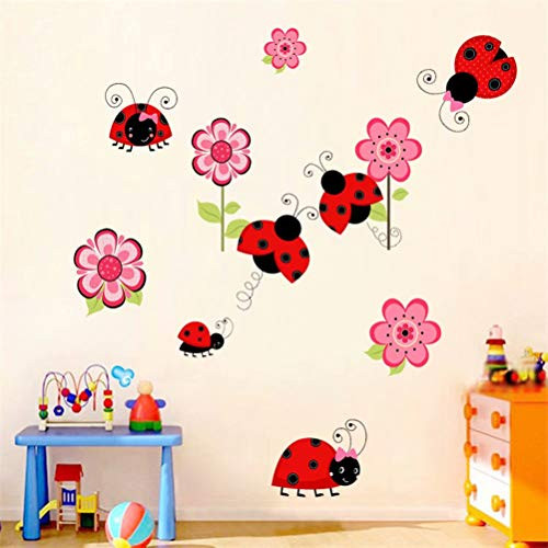 Color Ladybug Wall Sticker Animal Cartoon Kindergarten Childrens Room Bedroom Decoration Removable Waterproof Wall Art Mural Color Ladybug Wall Sticker Animal Cartoon Kindergarten Childrens Room Bedroom Decoration Removable Waterproof Wall Art Mural