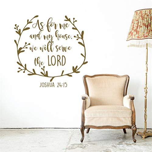 kuines Wall Stickers Art DIY Removable Mural Room Decor Mural Vinyl Scripture Poetry Joshua 24 15 As for Me and My House We Will Serve The Lord for Bedroom kuines Wall Stickers Art DIY Removable Mural Room Decor Mural Vinyl Scripture Poetry Joshua 24 15 As for Me and My House We Will Serve The Lord for Bedroom