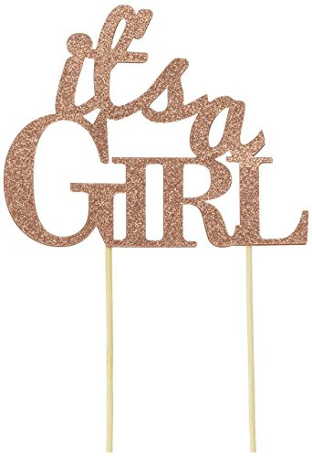 All About Details Copper It's-a-girl Cake Topper
