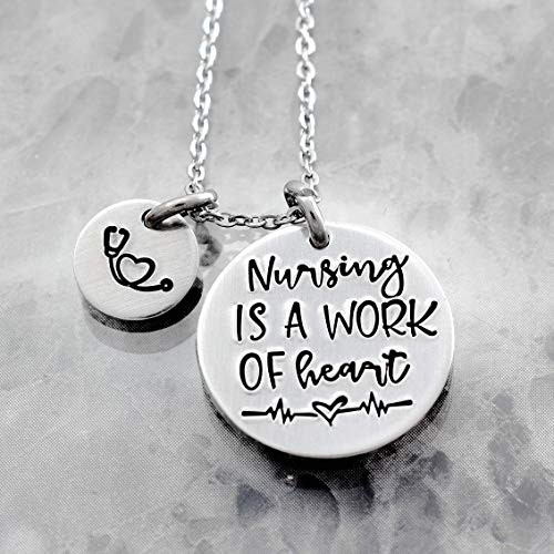Nurse Necklace Frontline Worker CNA LPN RN Nurse Gift Doctor Gift Covid 19 Coronavirus Warrior Frontline Responders Gift ER Nurse 2020 Stethoscope