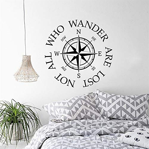 Quotes Art Decals Vinyl Removable Wall Stickers Compass Not All who Wander are Lost Quote Nautical Home Decor Compass Rose Quotes Art Decals Vinyl Removable Wall Stickers Compass Not All who Wander are Lost Quote Nautical Home Decor Compass Rose