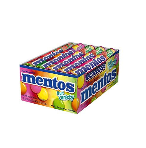 Mentos Fruit Variety - 15 1.32oz rolls  2 Pack