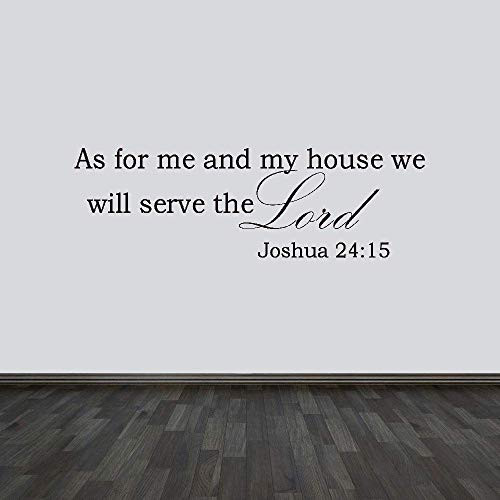 Tiude Wall Stickers Art DIY Removable Mural Room Decor Mural Vinyl Wall Decal Quote As for Me and My House We Will Serve The Lord Joshua 24 15 Bible Verse Quote Tiude Wall Stickers Art DIY Removable Mural Room Decor Mural Vinyl Wall Decal Quote As for Me and My House We Will Serve The Lord Joshua 24 15 Bible Verse Quote