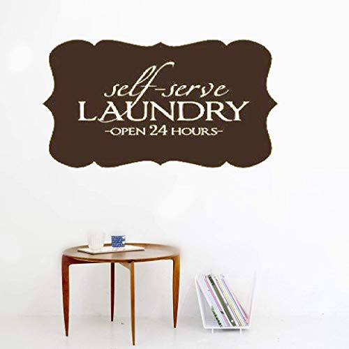 Pikaes Removable Vinyl Wall Stickers Mural Decal Art Home Decor Self-Serve Laundry Open 24 Hours for Laundry Room Pikaes Removable Vinyl Wall Stickers Mural Decal Art Home Decor Self-Serve Laundry Open 24 Hours for Laundry Room