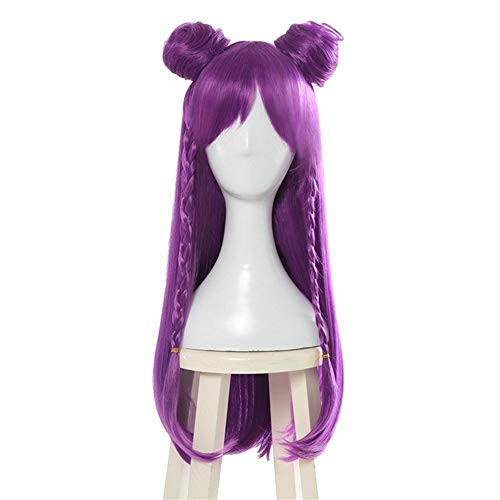 NDMUS Lolita Wig Game LOL K DA Kaisa Cosplay Wigs Long Purple KDA Cosplay Wig with Buns Heat Resistant Synthetic Hair NDMUS Lolita Wig Game LOL K DA Kaisa Cosplay Wigs Long Purple KDA Cosplay Wig with Buns Heat Resistant Synthetic Hair