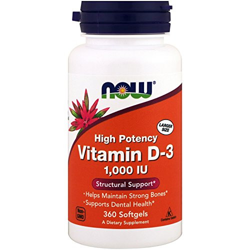 NOW Foods - High Potency Vitamin D-3 Structural Support 1000 IU - 360 Softgels Multi-Pack NOW Foods - High Potency Vitamin D-3 Structural Support 1000 IU - 360 Softgels Multi-Pack