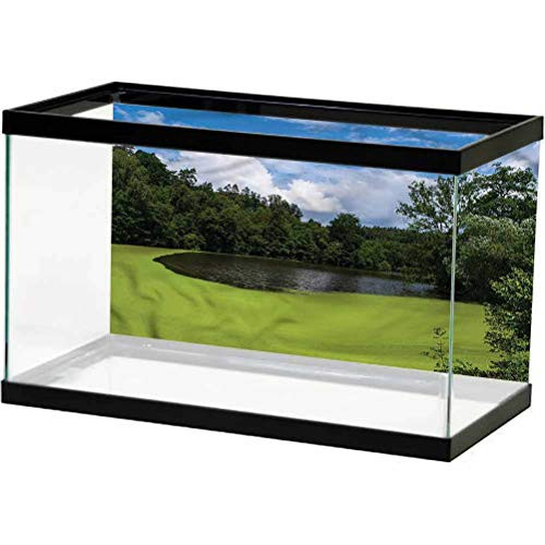 ScottDecor Landscape Aquarium Background Countryside Pond Algea PVC Adhesive Poster L30 X H12 Inch ScottDecor Landscape Aquarium Background Countryside Pond Algea PVC Adhesive Poster L30 X H12 Inch