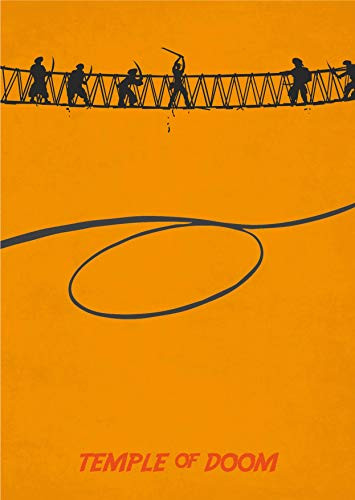 Indiana Jones Minimalist Poster Indiana Jones and the Temple of Doom A Steven Spielberg Film Harrison Ford Prints Collectibles Cult Movies Wall Artwork Home Decor Hanging Cool Gift