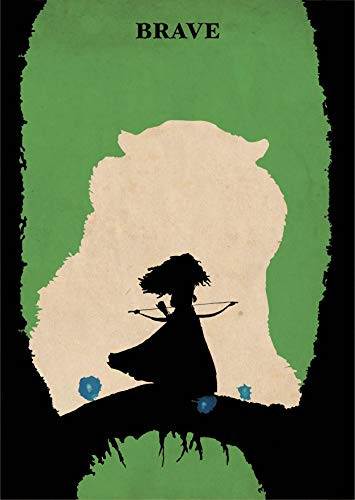 Brave Minimalist Poster Disney and Pixar Animation Alternative Print Brave Movie Princess Merida Home Decor Illustration Cinema Artwork Wall Art Hanging Cool Gift