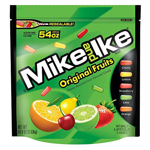Mike and Ike Chewy Assorted Fruit Flavored Candies 54 Ounce  3 Pack