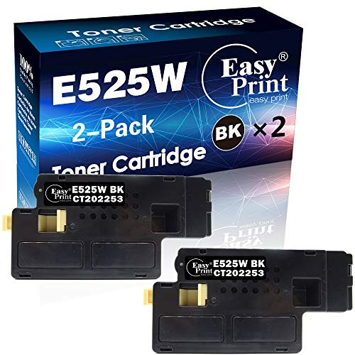 2-Pack of Black Compatible Toner Cartridge Replacement for Dell E525W E525 for Dell E525W Wireless Color Laser Printer for 593-BBJX 593-BBJU 593-BBJV 593-BBJW Sold by EasyPrint