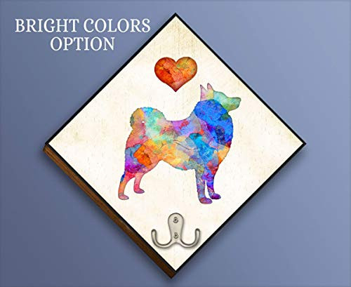 Shipperke Dog Breed Leash Hook Custom Made Personalize Add Dog Name Artwork by Dan Morris