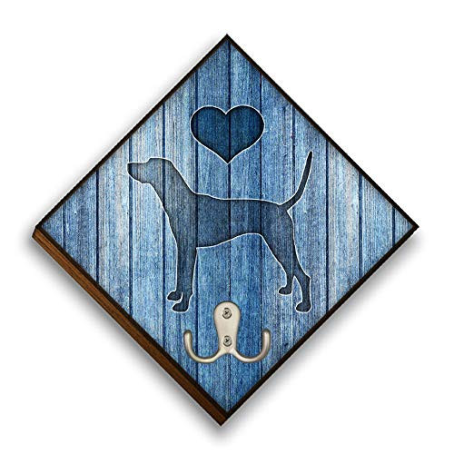Plott Hound Dog Breed Wood Leash Hook Custom Made Personalize Add Dog Name Artwork by Dan Morris