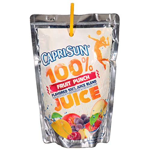 Capri Sun 100 percent Fruit Punch Juice Ready-to-Drink Juice  48 Pouches 4 Boxes of 12