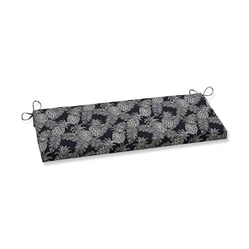Pillow Perfect Outdoor Indoor Carate Batik Noche Bench Swing Cushion 45 inch  x 18 inch  Black