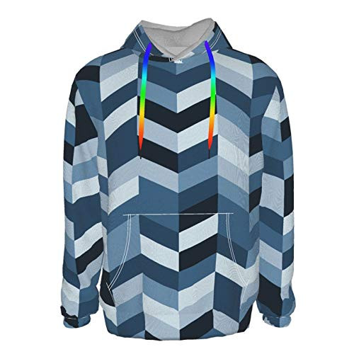 Soft Pastel Toned Modern Herringbone Pattern With Zigzag Twisty Stripes Image Fashion MenS Hoodie