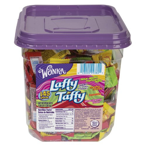 Nestle 48749 Wonka Assorted Flavor Laffy Taffy 3.08lb 145 Wrapped Pieces Tub Nestle 48749 Wonka Assorted Flavor Laffy Taffy 3.08lb 145 Wrapped Pieces Tub