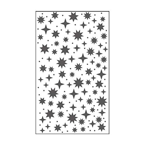 Vaessen Creative Mini Embossing Folder Starry Sky for Adding Texture and Dimension to Scrapbook Pages Cards and Other Papercraft Projects 3 x 5 inches Transparent