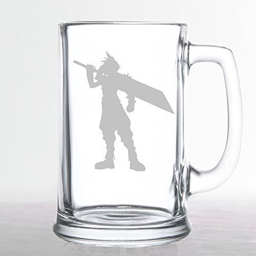 Final Fantasy - Cloud Silhouette - Etched Beer Mug