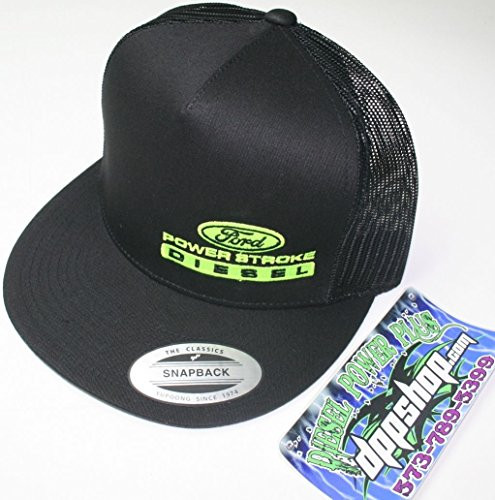 Ford Powerstroke Summer mesh snap Back Trucker Ball Cap hat Diesel Truck Gear Safety Yellow Green