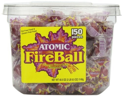 Atomic Fireball Hard Candy Cinnamon 150 Count by Atomic Fireball