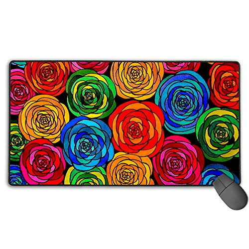 Mouse Pad Standard Mouse Pad Gaming Mouse Pad Office Mouse Pad Abstract-Rose-Garden-
