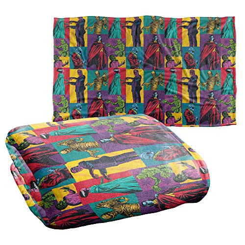 Trevco Universal Monsters Collage Silky Touch Super Soft Throw Blanket 36 inch  x 58 inch