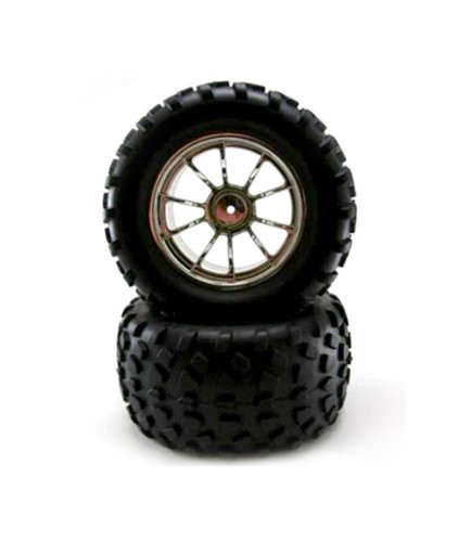 Redcat Racing 08045 Chrome Wheels and Tires, 2-Piece