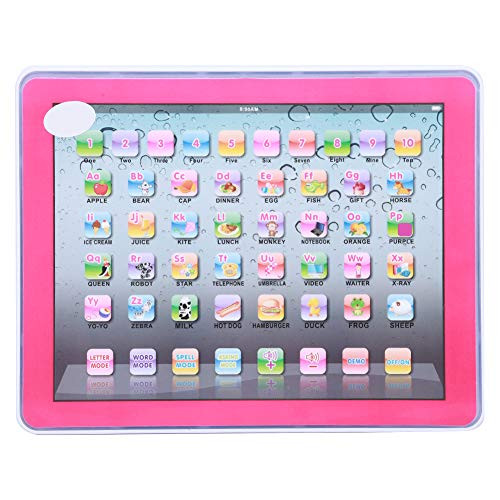 eecoo Kid Tablet Learning Toy Children English Learning Tablet Machine Educational Toy Early Child Development Toy for Number Learning Blue Pink   Pink