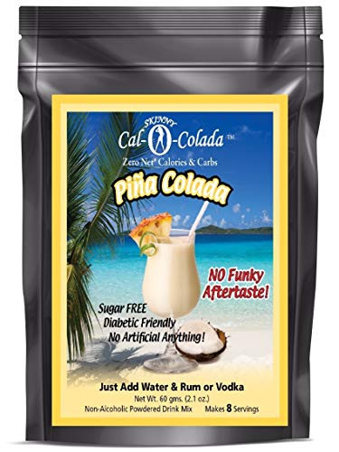 Skinny Cal-0-Colada Zero Calorie All Natural Pina Colada Cocktail Mix Powder 6 Pouches