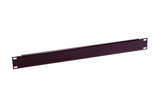 RCB1090-1U 1U Rackmount Blank Filler Panel with Added Flanges on top and Bottom Side for Standard EIA310 19 inch Server Rack in Black Color