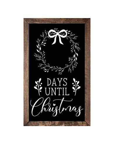 Advent Christmas Countdown Chalkboard Farmhouse Sign
