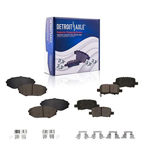 Detroit Axle -Front and Rear Ceramic Brake Pads w Hardware for 2001-2002 Acura MDX - 2002-2004 Honda Odyssey Detroit Axle -Front and Rear Ceramic Brake Pads w Hardware for 2001-2002 Acura MDX - 2002-2004 Honda Odyssey